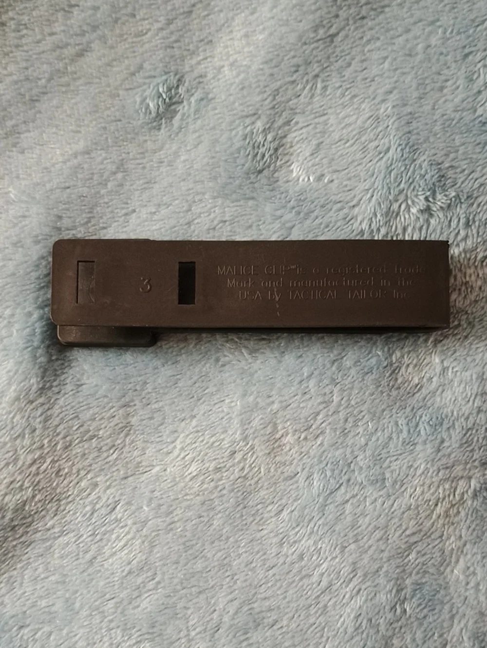 Bench Made Black Rescue Hook with Brown Nylon Pouch and Black Belt Loop